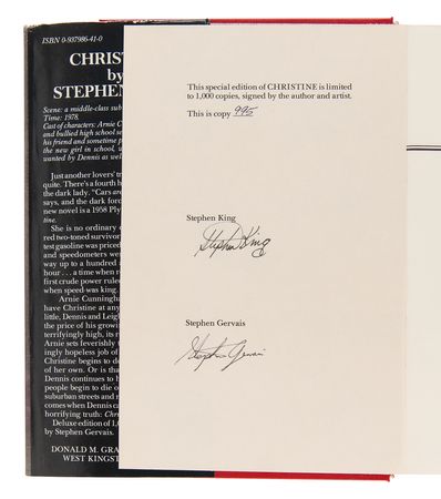 Lot #540 Stephen King Signed Limited 'Illustrated' Edition Book - Christine - Image 4