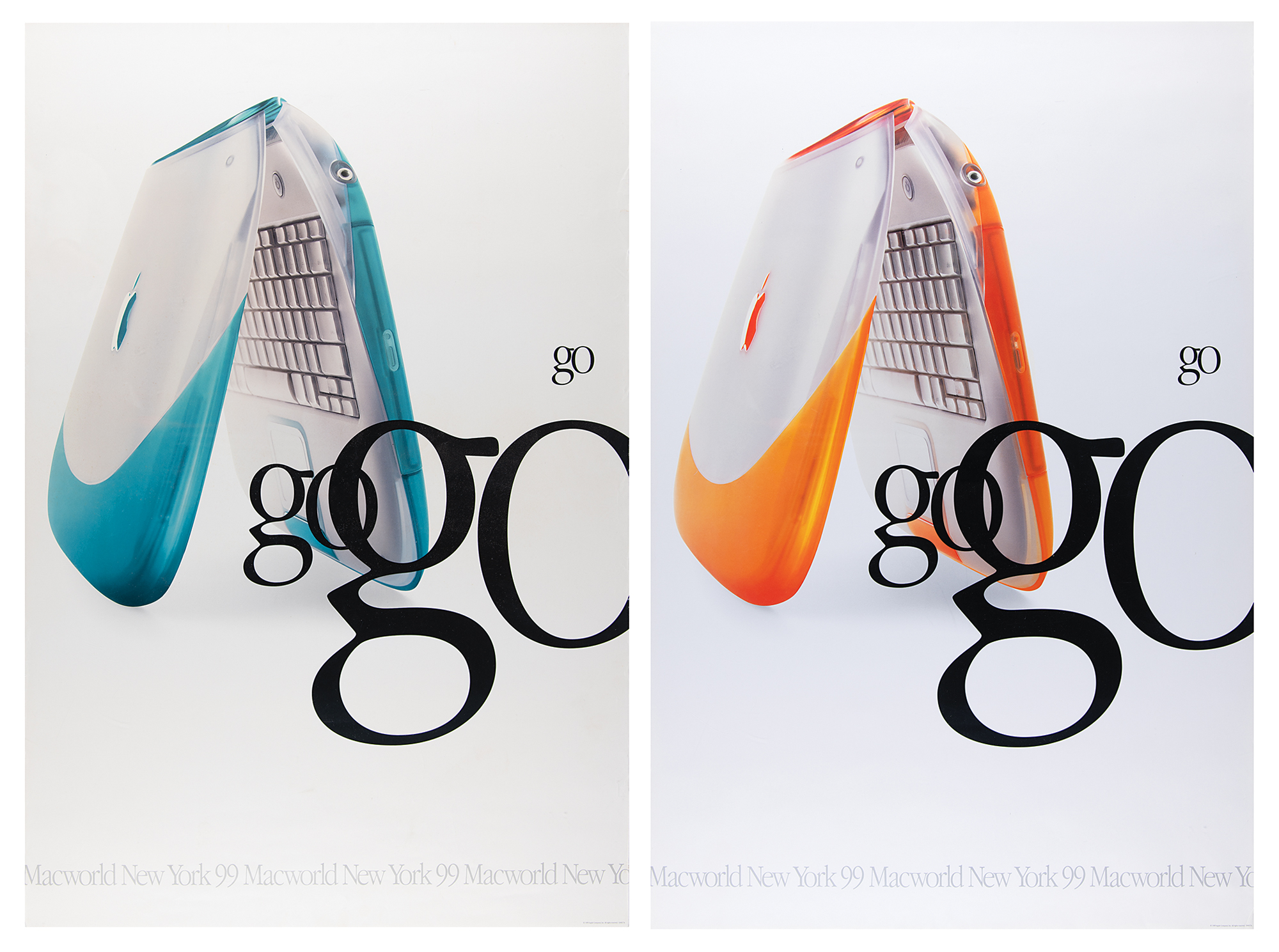 Apple iBook 'Tangerine' and 'Blueberry' Posters (2)