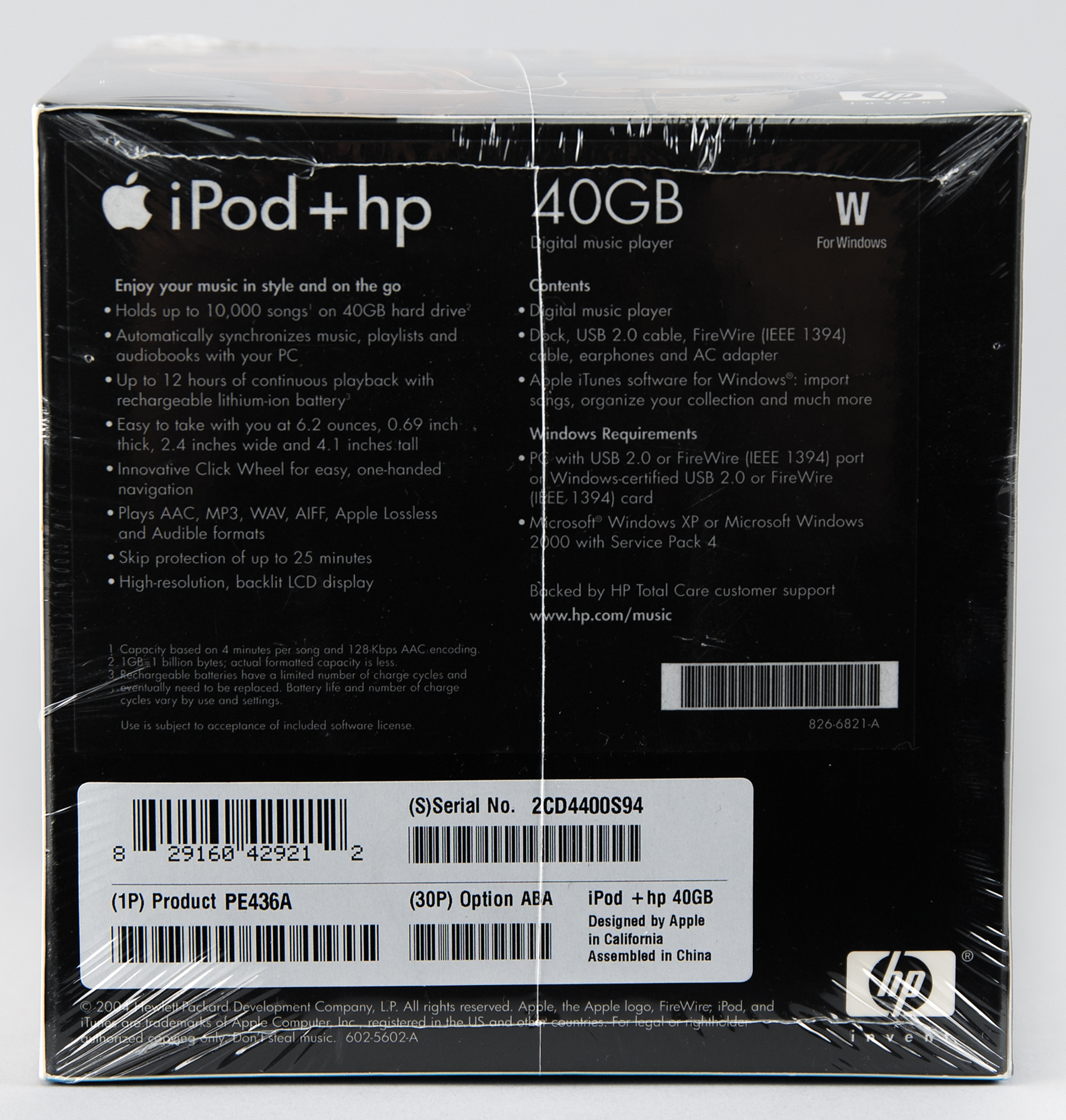 Apple iPod+HP (4th Generation, Sealed - 40GB) | RR Auction