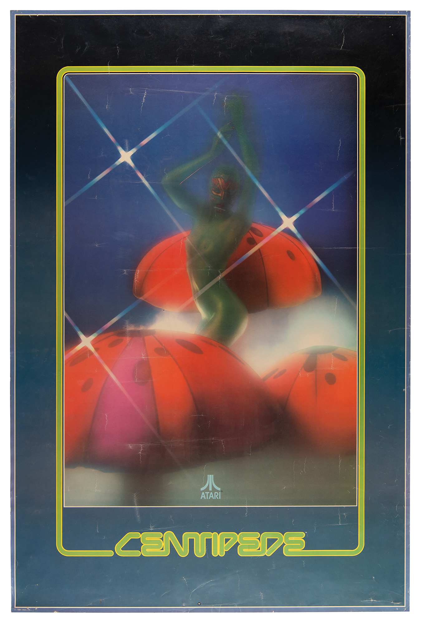 Centipede Original Arcade Poster (Atari 1981) - Never