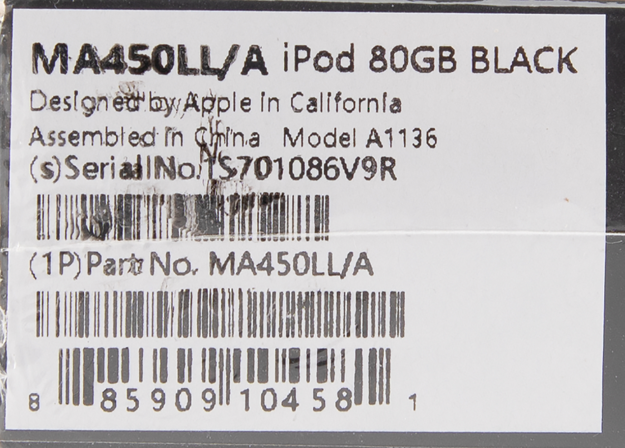 Apple iPod (5th Generation, Sealed, 80GB) | RR Auction