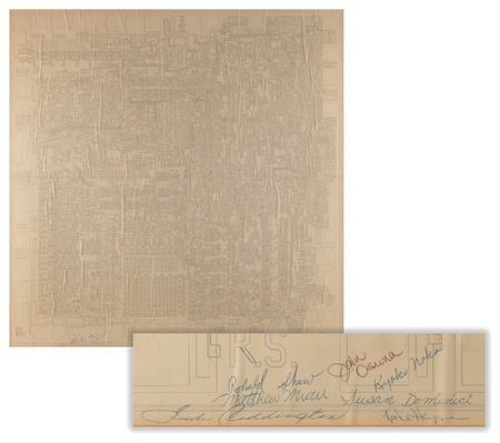 Lot #4245 Original Hand-Drawn Oversized Blueprint for the Intel 1205 Chip - Designed for Disney World Vending Machines - Image 1