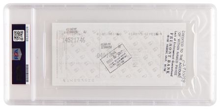 Lot #4239 Google: Larry Page Signed Check - PSA NM-MT 8 - Image 2