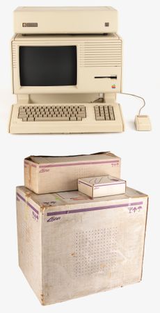 Lot #4046 Apple Lisa 2 Computer Set with Keyboard, Mouse, and ProFile Hard Drive - Image 1