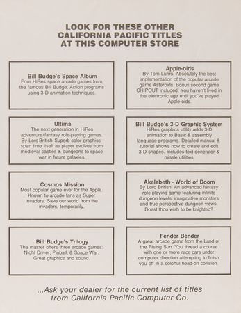 Lot #4274 Richard Garriott: Ultima Fantasy Role-Playing Game for Apple II, with Original Manual and Packaging - Image 2