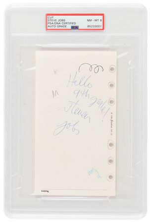 Lot #4011 Steve Jobs Signature - PSA NM-MT 8