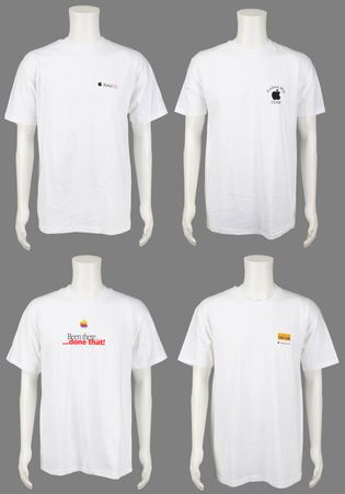 Lot #4158 Apple (4) Employee and Catalog T-shirts - Image 1