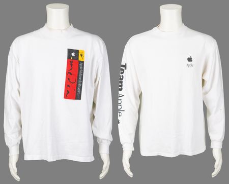 Lot #4160 Apple (2) Long-Sleeve T-Shirts: Macintosh 128K 10th Anniversary and Apple Multimedia Program - Image 1