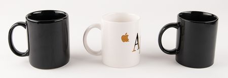 Lot #4191 Apple Computer (3) Coffee Mugs (Gold Accents) - Image 2