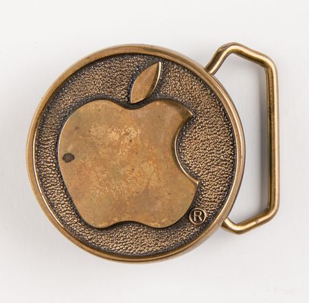 Lot #4143 Apple Computer Brass Belt Buckle - Image 1
