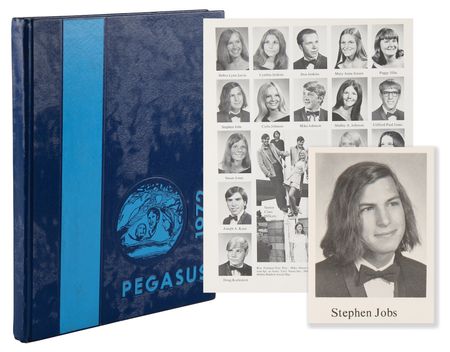 Lot #4012 Steve Jobs 1972 High School Yearbook