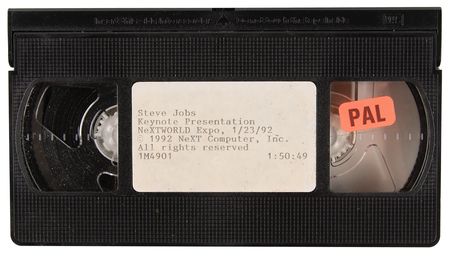 Lot #4014 Steve Jobs 1992 NeXTWORLD Expo 'Keynote Presentation' VHS Cassette Tape - Image 2