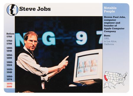 Lot #4015 Steve Jobs 1998 Grolier Inc. 'Notable