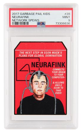 Lot #4252 Elon Musk 2017 Topps Garbage Pail Kids Trading Card #28 - PSA MINT 9 - Image 1