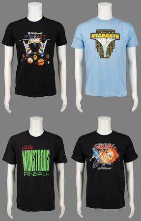 Lot #4280 Classic Arcade and Pinball T-Shirts (5) - From the Collection of an Atari Engineer - Image 1