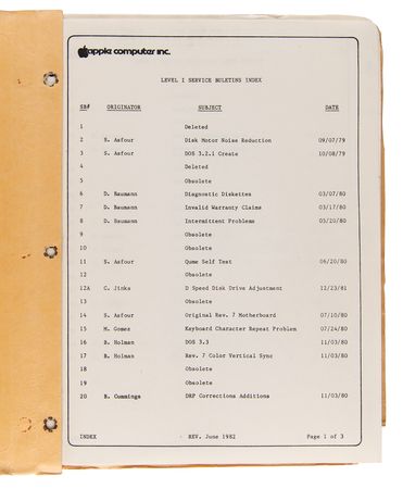 Lot #4036 Apple Service Bulletins (September 1979-July 1983) - Image 2