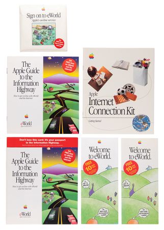 Lot #4074 Apple Computer eWorld Promotional Material and Sealed Disk - Image 1