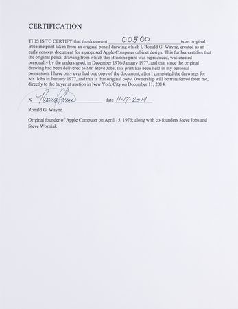 Lot #4028 Ron Wayne's Set of (5) Apple II Cabinet Design Blueprints - Image 12