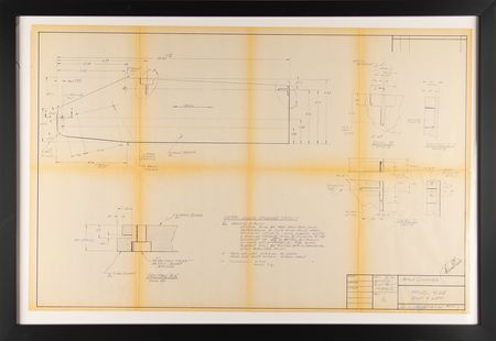 Lot #4028 Ron Wayne's Set of (5) Apple II Cabinet Design Blueprints - Image 3