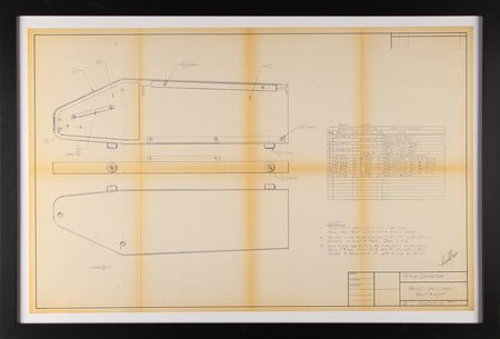 Lot #4028 Ron Wayne's Set of (5) Apple II Cabinet Design Blueprints - Image 7