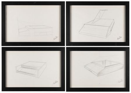 Lot #4029 Ron Wayne's (4) Original Apple II Cabinet Design Sketches - Image 1