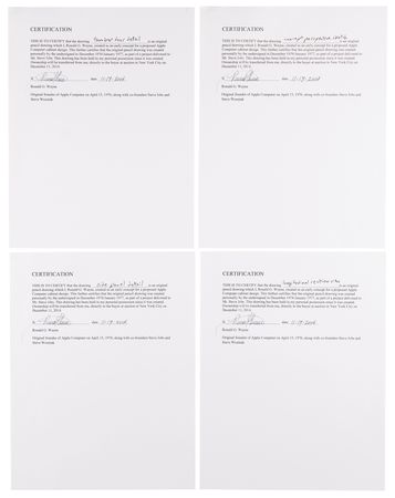 Lot #4030 Ron Wayne's (4) Original Apple II Cabinet Design Sketches - Image 10