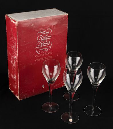 Lot #4136 Apple 'One Billion Sales' Wine Glasses (1982) - Image 1