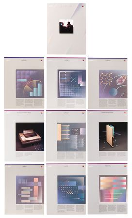 Lot #4090 Apple Lisa (10) Brochures with (2) Pins - Image 1