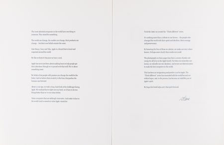 Lot #4089 Apple Computer Limited Edition '1998: The Year of Thinking Different' Booklet - Image 2