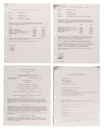 Lot #4110 Steve Jobs and John Sculley: Apple Computer 1983 Annual Report Meeting Notes - Image 4