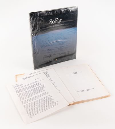 Lot #4083 Apple Computer Working Typescript of 'So Far: The First Ten Years of a Vision,' with Sealed First Edition and Letter from Apple Production Manager - Image 1