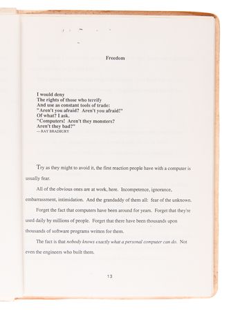 Lot #4083 Apple Computer Working Typescript of 'So Far: The First Ten Years of a Vision,' with Sealed First Edition and Letter from Apple Production Manager - Image 4