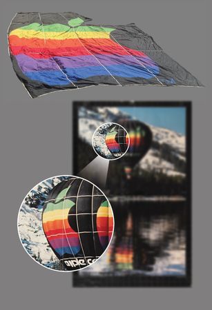 Lot #4084 Apple Computer 'Lake Donner' Hot Air Balloon Section (36 feet x 25 feet) - Image 1