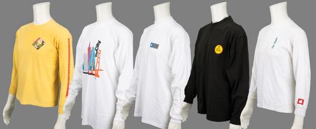 Lot #4115 Apple Computer (5) Longsleeve T-Shirts from the 1980s and 1990s - Image 1