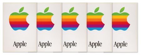 Lot #4152 Apple Computer (5) 'Rainbow' Logo Posters - Image 1