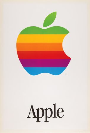 Lot #4152 Apple Computer (5) 'Rainbow' Logo Posters - Image 4