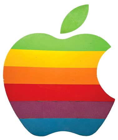 Lot #4137 Apple Computer Large 'Rainbow Logo' Sign from Cupertino Company Headquarters (1997) - Image 1
