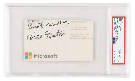 Lot #4258 Bill Gates Signature - PSA GEM MINT 10