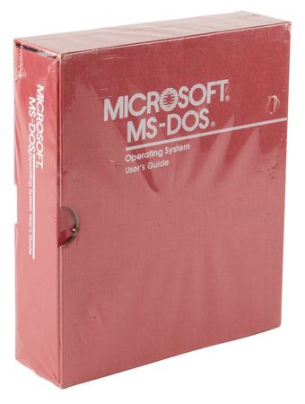 Lot #4260 Microsoft MS-DOS Operating System User's Guide (Red Box Version, Sealed) - Image 1