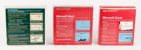 Lot #4054 Apple Macintosh Software Suite: Microsoft Excel, Word, and Multiplan (First Versions, c. 1984) - Image 2