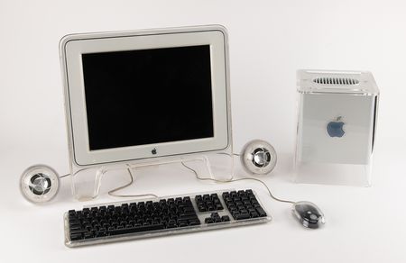 Apple Power Mac G4 Cube Desktop Computer and Apple Studio