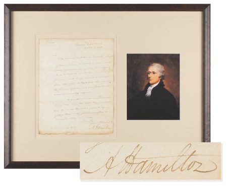 Lot #171 Alexander Hamilton Letter Signed on Sea Letters - Image 1