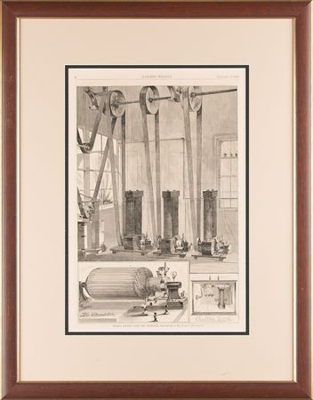 Lot #264 Thomas Edison: Electric Light Generator Print from Harper's Weekly - Image 2