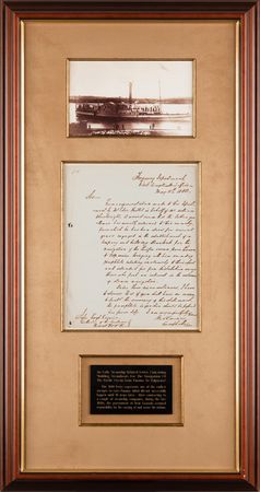 Lot #343 US Treasury Department Letter on Early Steamship Navigation (1840) - Image 1