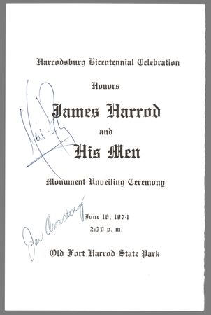 Lot #432 Neil Armstrong Signed Program - Image 1