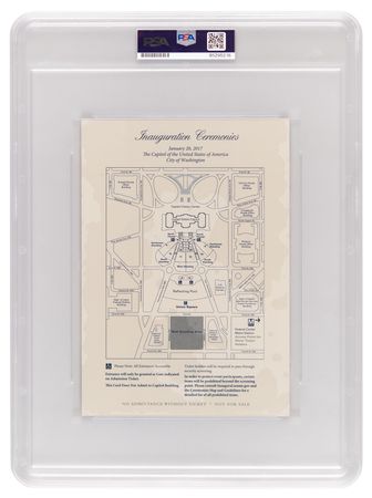 Lot #157 Donald Trump Signed 2017 Inaugural Ceremonies Pass - PSA GEM MT 10 - Image 2