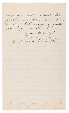 Lot #384 David D. Porter Autograph Letter Signed - Image 2