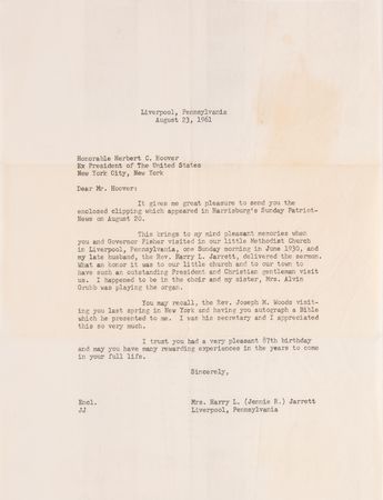 Lot #91 Herbert Hoover Signed Bible and Typed Letter Signed - Image 5