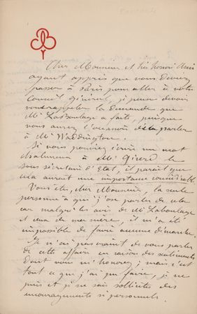 Lot #474 Frederic Auguste Bartholdi Autograph Letter Signed on the Statue of Liberty: 