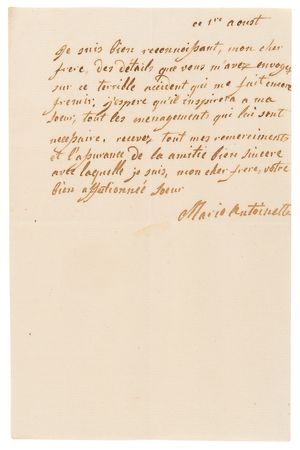 Lot #189 Marie Antoinette Rare Autograph Letter Signed to King Ferdinand I of the Two Sicilies - Image 2